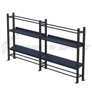 Купить Модульный стеллаж для гантелей, гирь и медболов 3780х430х1950 (2 секции) в Железноводске 
