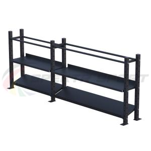 Купить Модульный стеллаж для гантелей, гирь и медболов 3180х430х1200 (2 секции) в Железноводске 